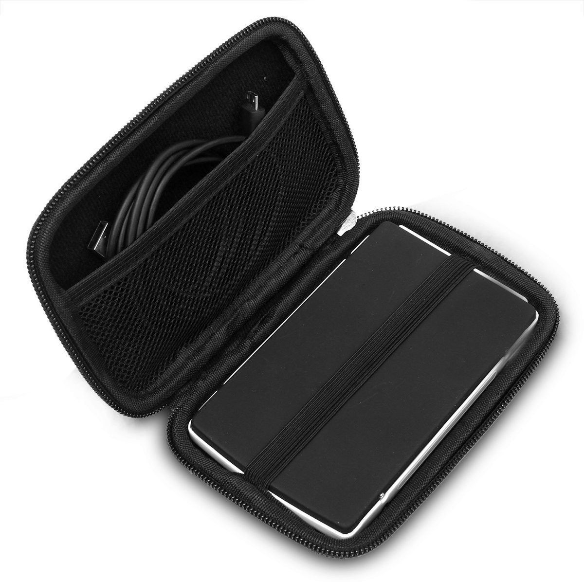 Frackson HD Bag for Earphone USB Cable Power Bank Mobile Charger Digital Gadget (Flower.) 2.5 inch Hard Disk Cover-image-42