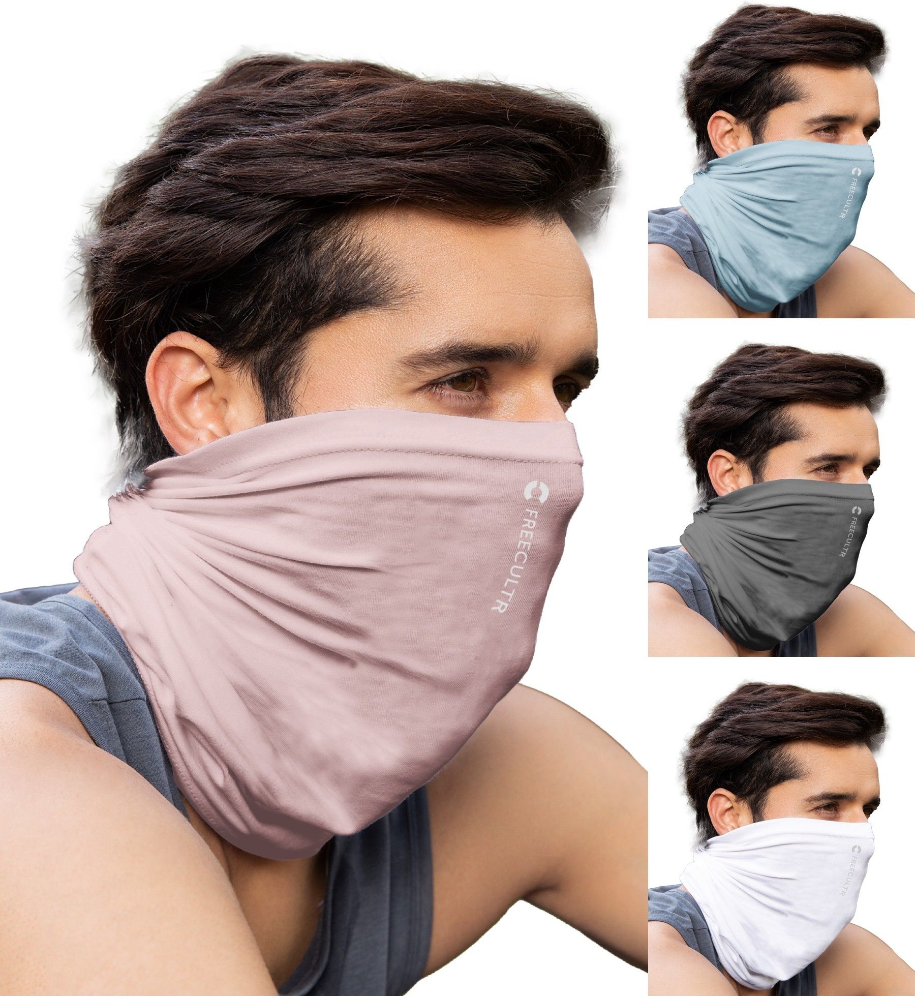 freecultr Unisex Anti Microbial Super Soft & Comfort Fit, Breathable Multipurpose Headband, Face Mask for Dust Protection Men Solid Bandana-picture-28