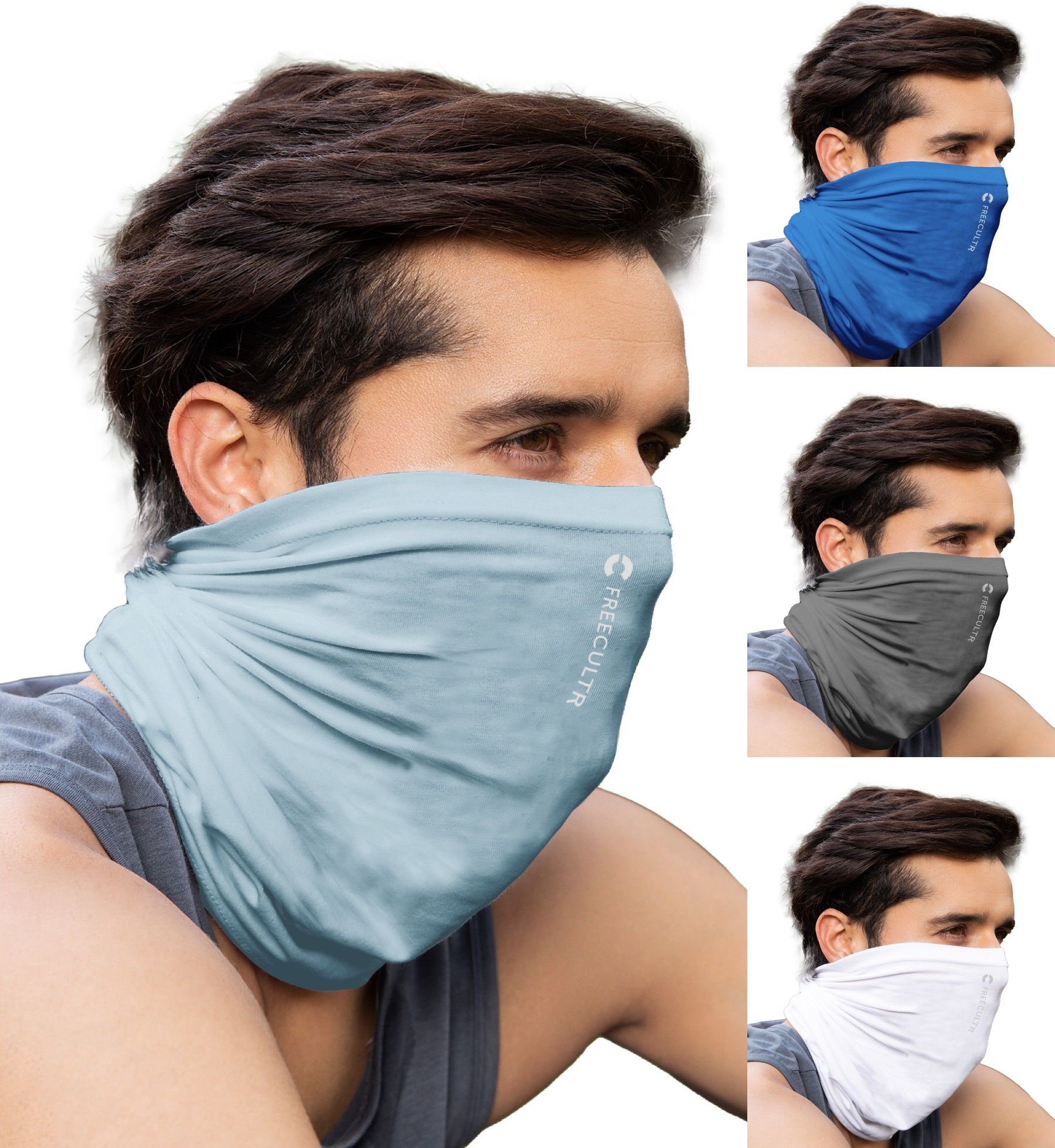 Unisex Anti Microbial Super Soft & Comfort Fit, Breathable Multipurpose Headband, Face Mask for Dust Protection Men Solid Bandana-image-35