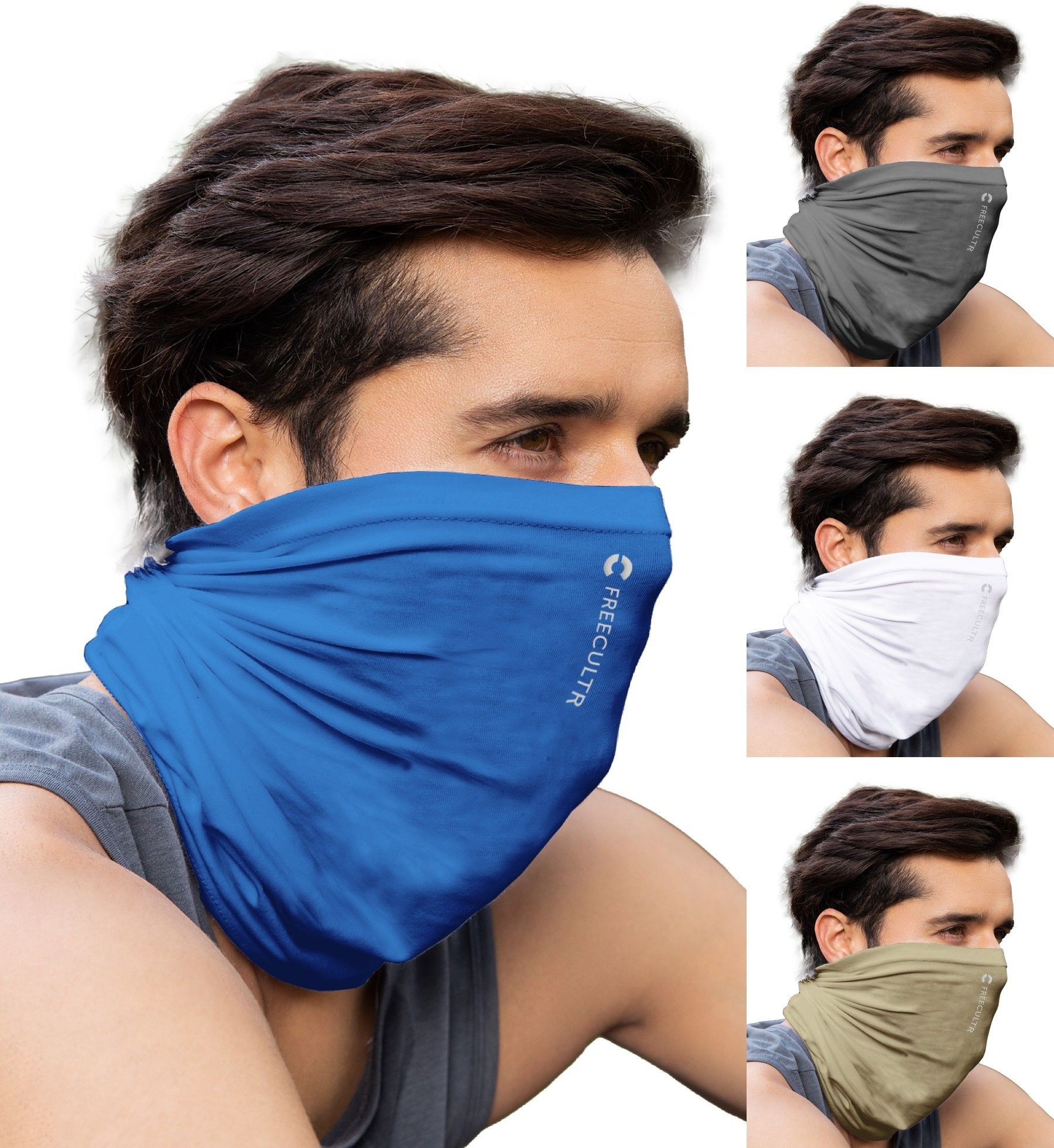 freecultr Unisex Anti Microbial Super Soft & Comfort Fit, Breathable Multipurpose Headband, Face Mask for Dust Protection Men Solid Bandana-picture-18