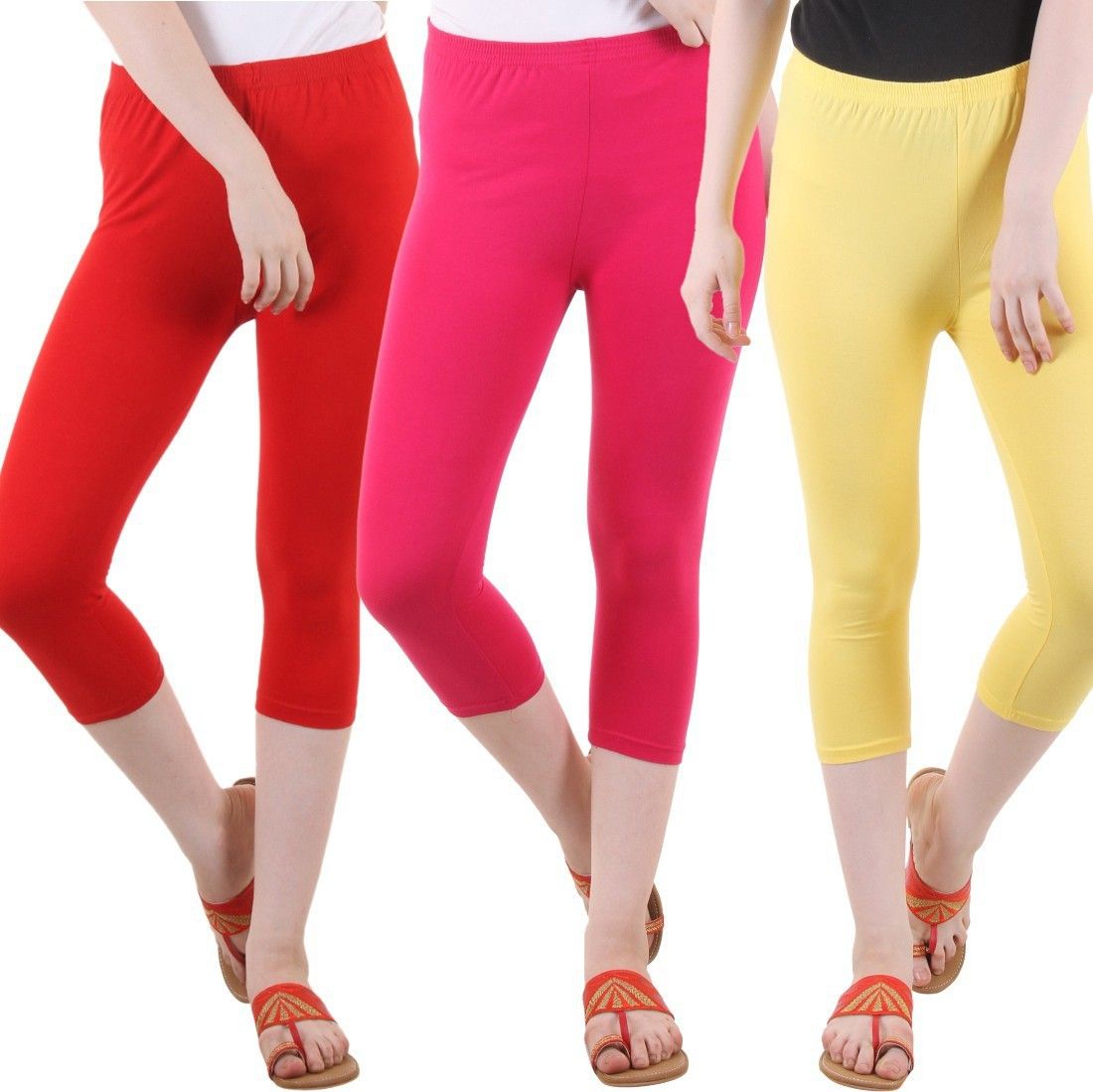 diaz Women Red, Pink, Yellow Capri-picture-11