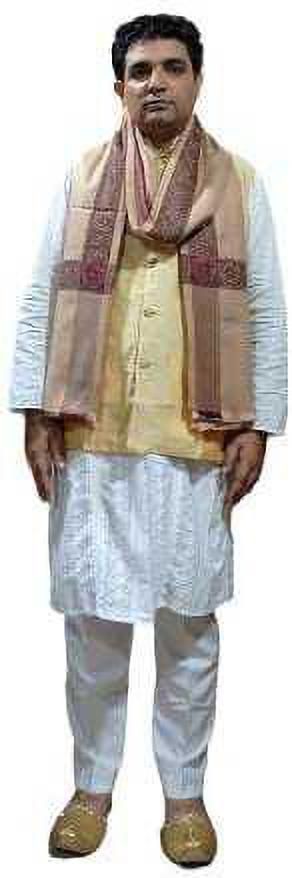 KASHMIR HANDLOOM Cashmere Self Design Men Shawl-picture-27