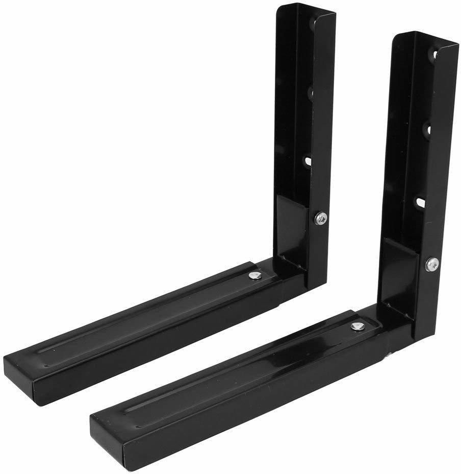 Galaxy Enterprises Universal Standard Foldable Iron Stretch Shelf/Rack/Wall Mount/Bracket for Microwave Oven Stand (Black) 6, 4, 1 Shelf Bracket-image-28