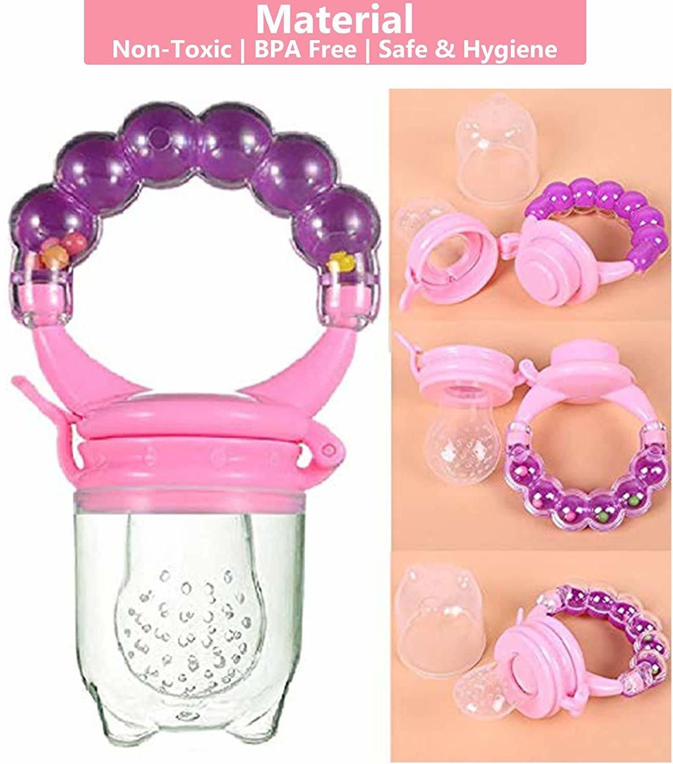 little whiskey Baby Nipple Fresh Food Fruit Milk Feeding Bottles Nibbler + Silicone Finger Brush Tongue Cleaner for Baby Teething/Gums Ultra Soft Toothbrush - Pack of 2 Soother-picture-19