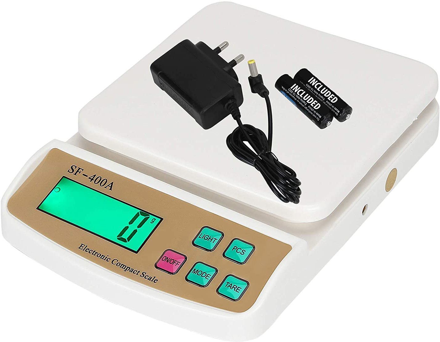RTB Electronic Digital 1Gram-10 Kg Weight Scale Lcd Kitchen Weight Scale Machine Measure for measuring fruits,shop,Food,Vegetable,vajan,offer,kata,weight machine Weighing Scale for grocery,kata,taraju,shop,computer kata,tarazu,jewellery,sabzi, Weighing scale (White) (adaptor included) Weighing Scale