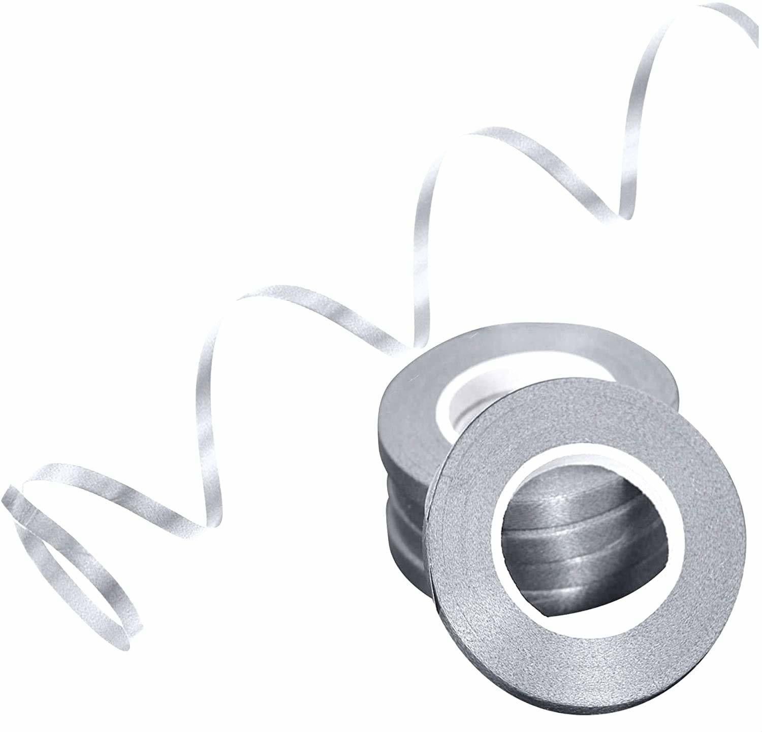 zyozi Balloon Curling Ribbon for Decoration (Silver, 12 Pcs) Silver Nylon Ribbon-picture-24