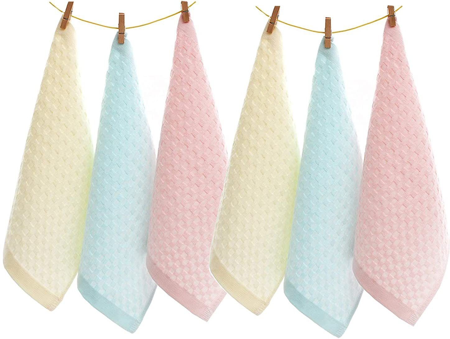 UPunitoz Women Hanky / Kids Handkerchief / Baby Napkin / Colorful Handkercheif ["Pink","Yellow","sky"] Handkerchief-picture-53