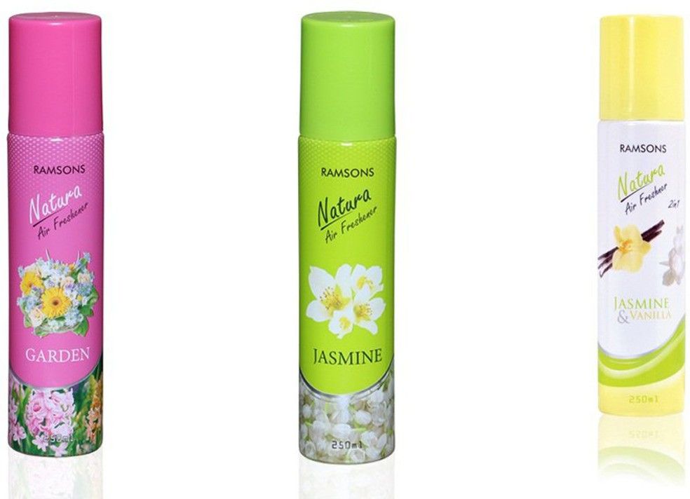 ramsons Jasmine, Vanilla, Natural Car Freshener Spray Floral Garden, Jasmine and Jasmine Vanilla Combo Air Freshener Pack of 3 (750ml)-picture-10