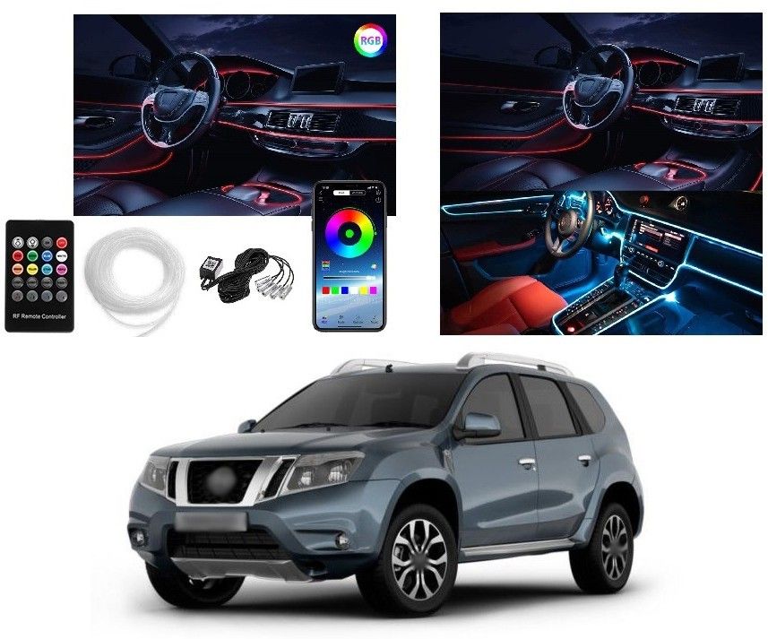 LED Car Atmosphere Interior Light with Optic Fibre Cable, EL Neon Strip Lamp (RGB Colour) A187 Car Fancy Lights-image-27
