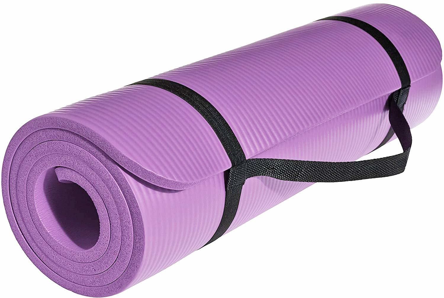 sparow Yoga Fitness Mat for Men and Women Workout Pilates & High-Density Non-Slip (8MM) Purple 8 mm Yoga Mat-picture-21