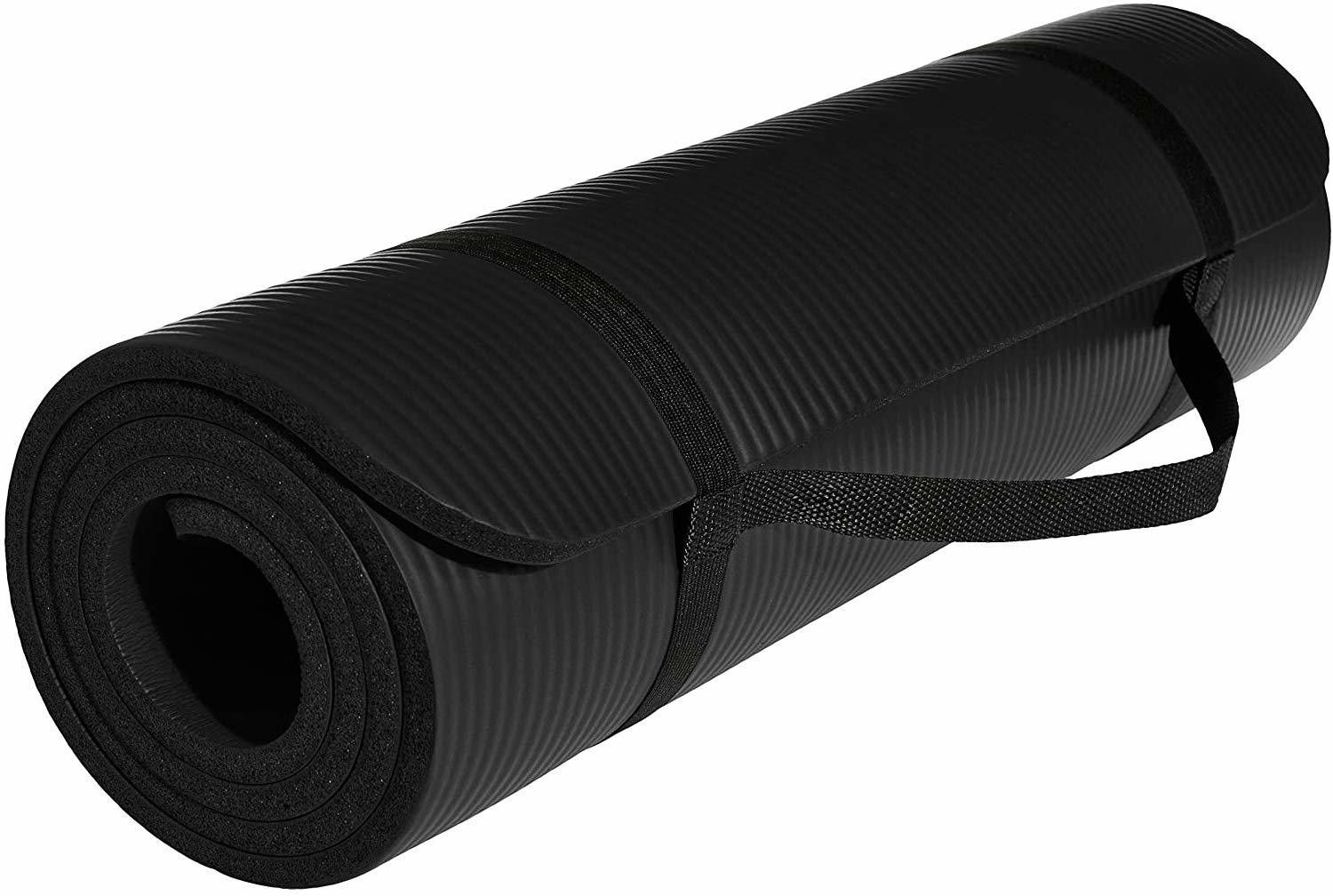 Anti - Slip Reversible Yoga Mat Black Yoga Mat Black 7 mm Yoga Mat-image-43