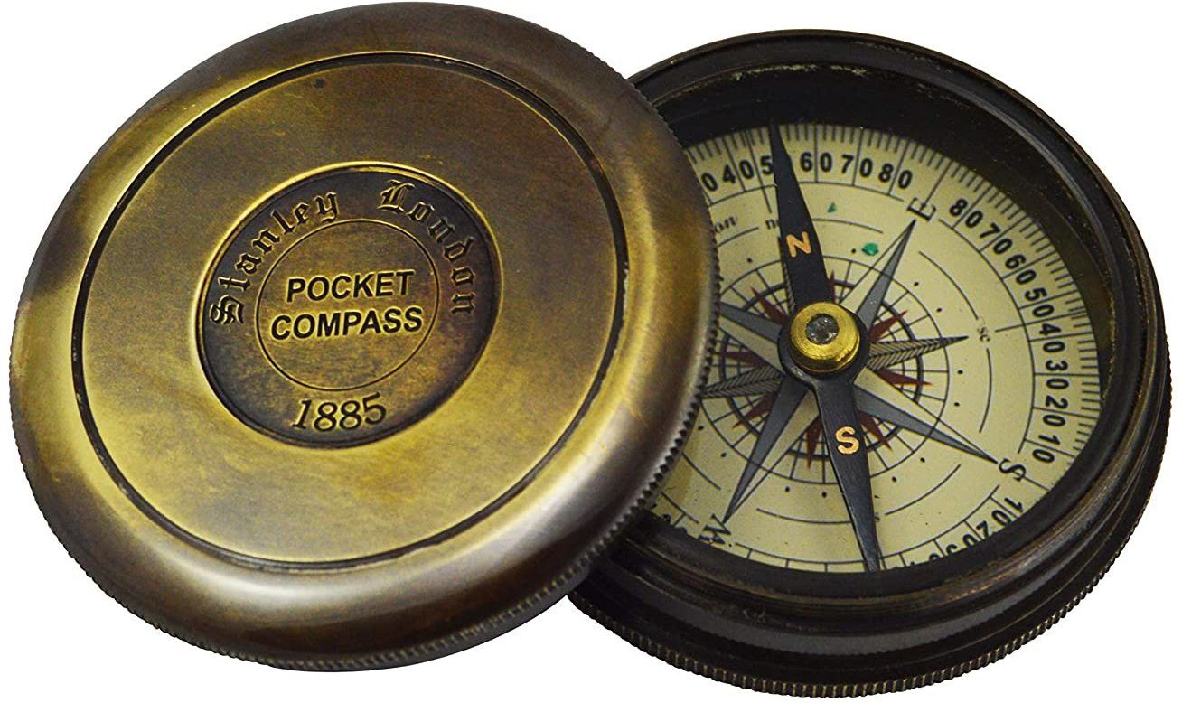 ascent india Brass Antique Finish Poem Compass Collectible Gift Compass-picture-23