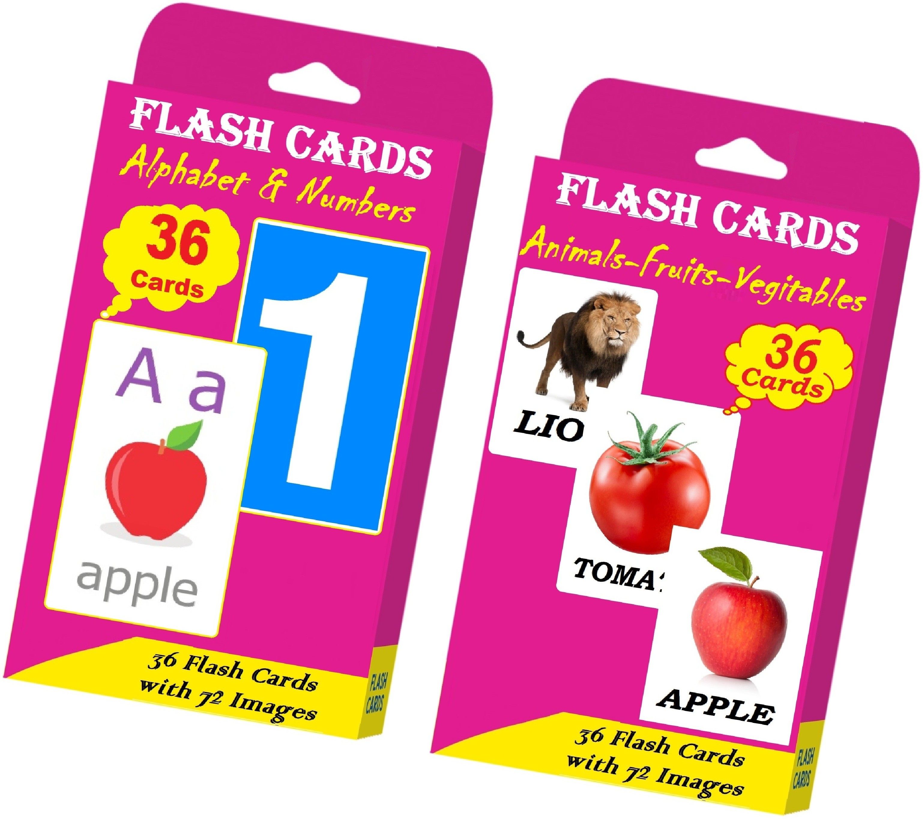 Flash Cards for Kids | 72 Early Learning Flash Cards of English Alphabet, Numbers, Fruits, Vegetables & Animals-image-37