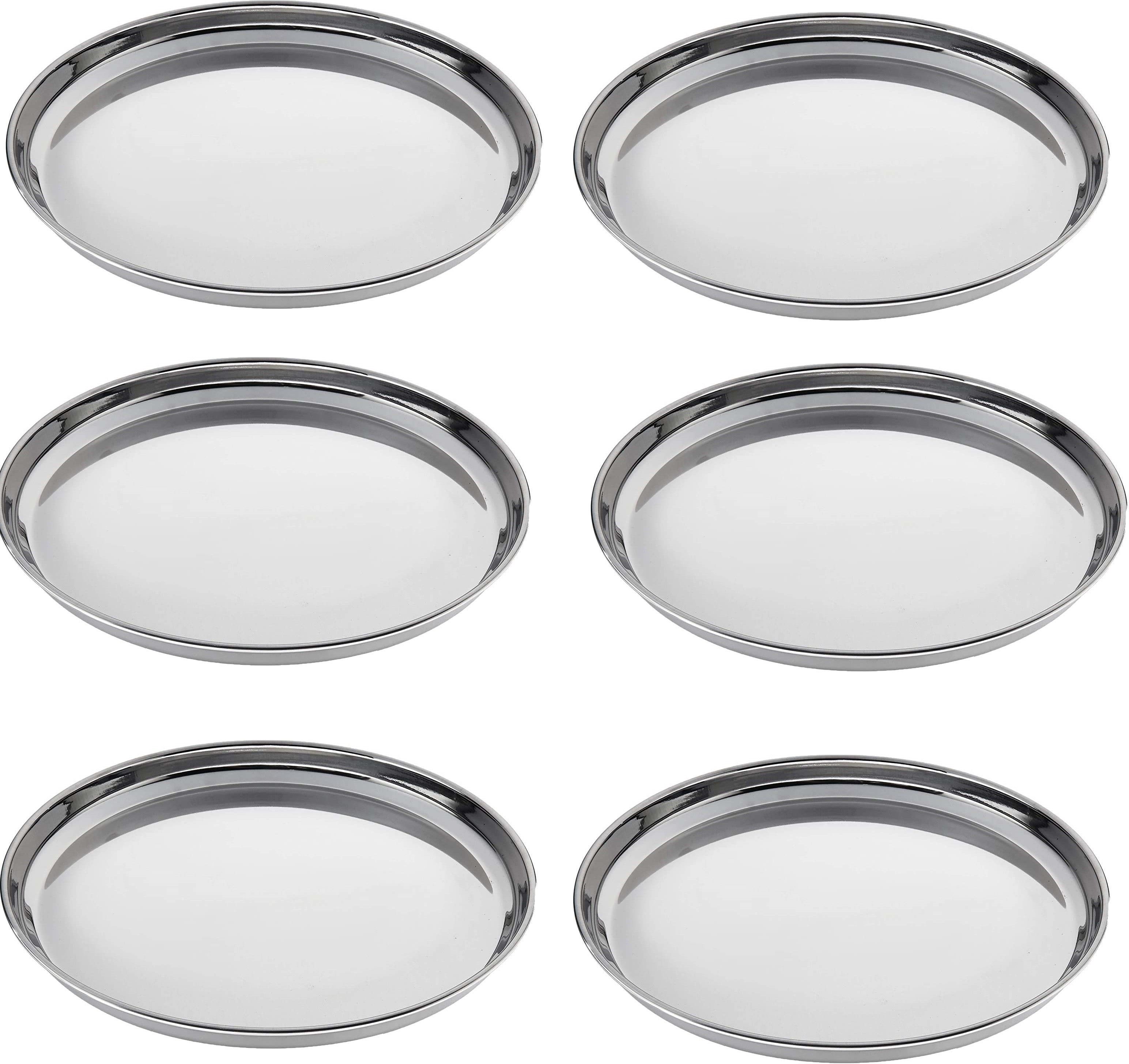nirvika Stainless Steel Heavy Gauge Dinner Plates with Mirror Finish - Set of 6pc Dinner Plate-picture-41