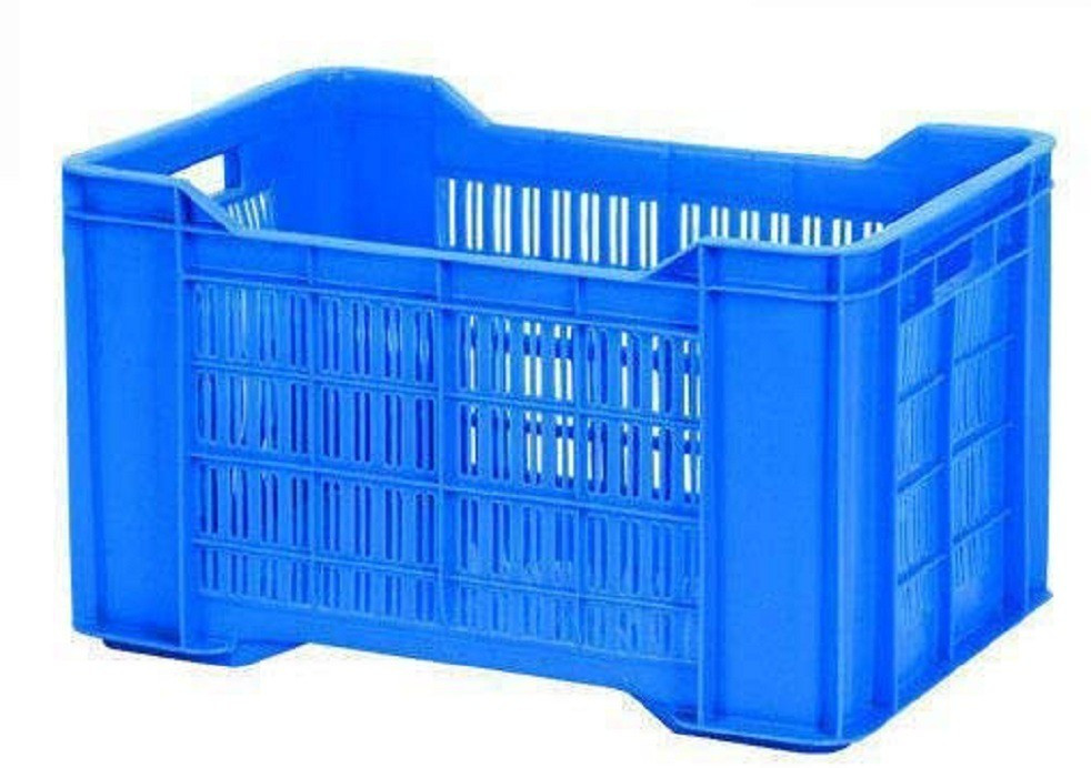 nilkamal Plastic Multi-Purpose Use Crates (Blue) Storage Basket image 1