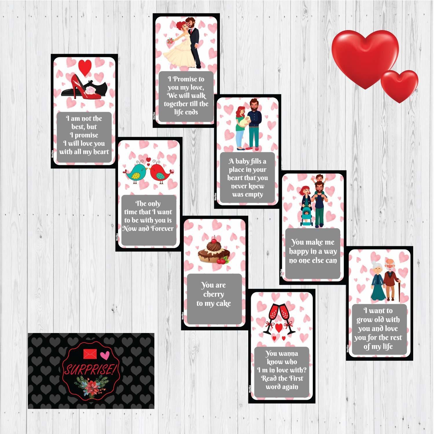 festiko Set of 8 Stages of Love Story Card, Perfect for Valentine Day, Birthday Surprise,Wedding,Marriage Annivesary Gift for Your Loved Once Greeting Card Greeting Card-picture-11