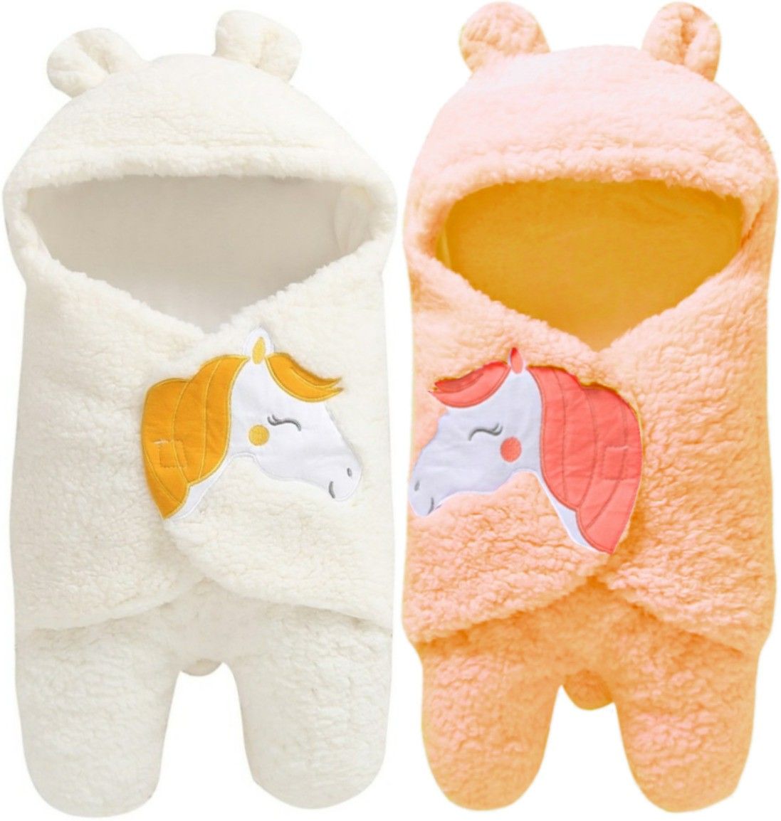 Embroidered Single Hooded Baby Blanket for Mild Winter-image-32