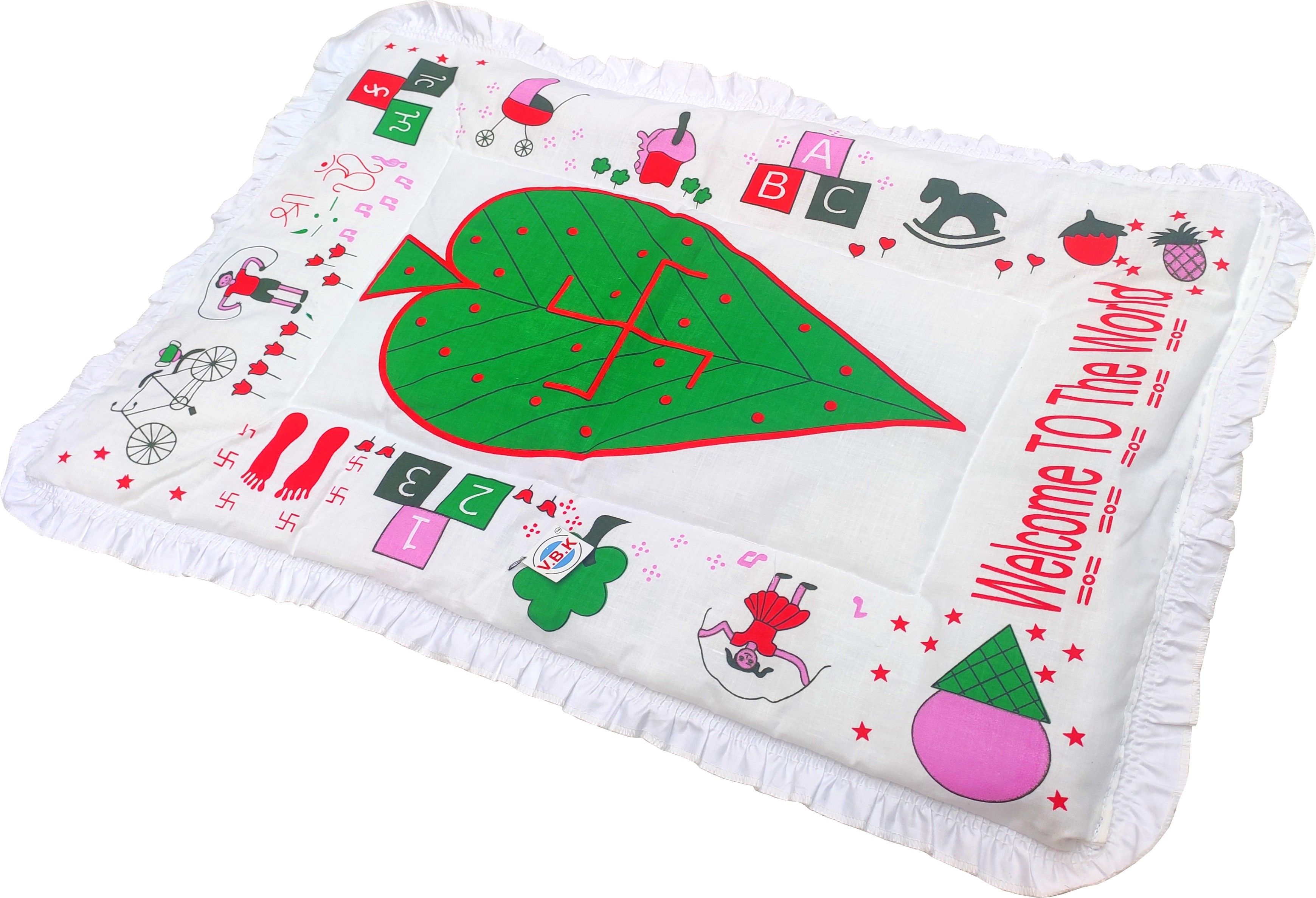 Baby Sleeping Mattress With Attractive Welcome Print, Godari, Cotton Material, Size : Length : 28 Inch, Width : 19 Inch-image-43