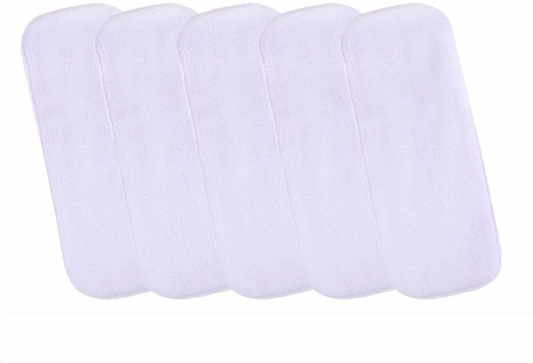 Bamboo Fibre Charcoal Reusable Diaper Inserts for Newborn Baby,Premium 5 Layers