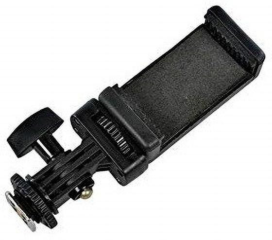 Cam cart Adjustable Angle Pole Swivel Hot Shoe Mount 1/4" Screw Hot Shoe Mount Adapter with Universal Mobile Phone Clip Holder for Mounting Video Camcorder Monitors Rotating Flash Bracket image 1