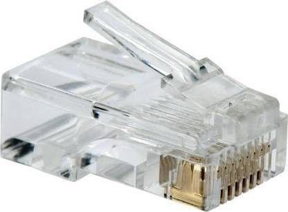 Etake (Pack of 50) RJ45 Connectors Modular 8 Pin Network Cable Plugs RJ-45 Adapter Crimps Network Connector Network Interface Card