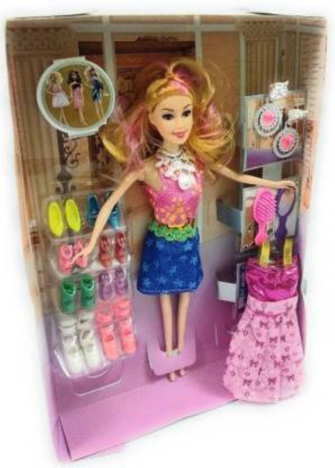 Doll with beautiful Shoes and accessories For kids-image-49