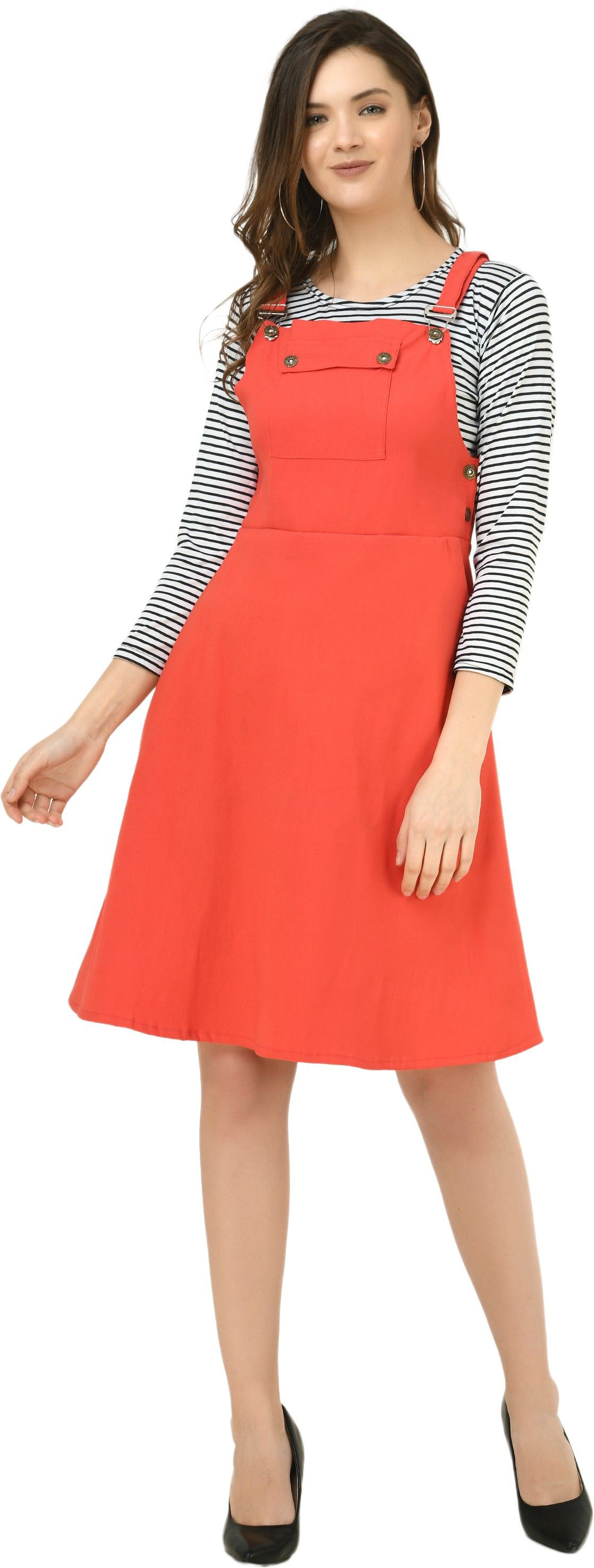sarvayoni Women Orange Dungaree-picture-41