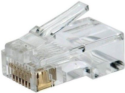 Etake (Pack of 100) RJ45 Connectors Modular 8 Pin Network Cable Plugs RJ-45 Adapter Crimps Network Connector Network Interface Card Network Interface Card
