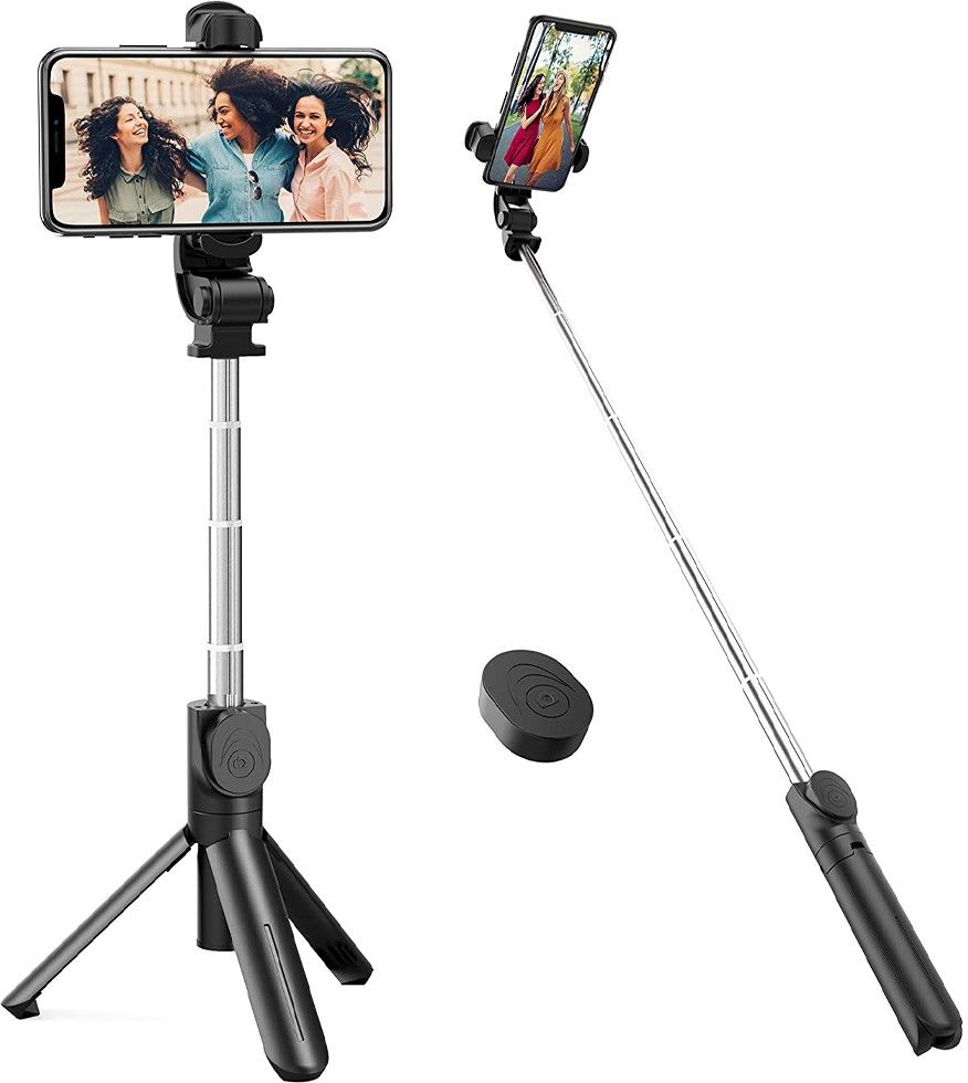 Blue Birds Handheld Wireless Selfie stick with Bluetooth remote Tripod stand Mobile holder Tripod, Tripod Kit, Monopod-image-32
