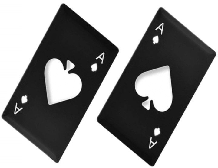 2 Pcs Poker Card Bottle Opener | Bottle Opner | Casino Poker Bottle | Steel (Pack of 2) Bottle Opener-image-5