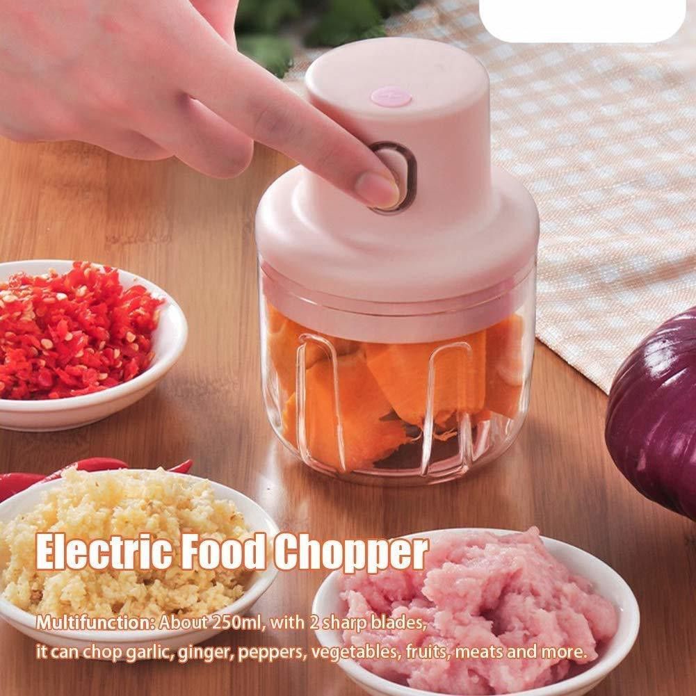 lomesh Electric Chopper Wireless 250ml Mini Garlic Chopper Electric Vegetable & Fruit Chopper-picture-12