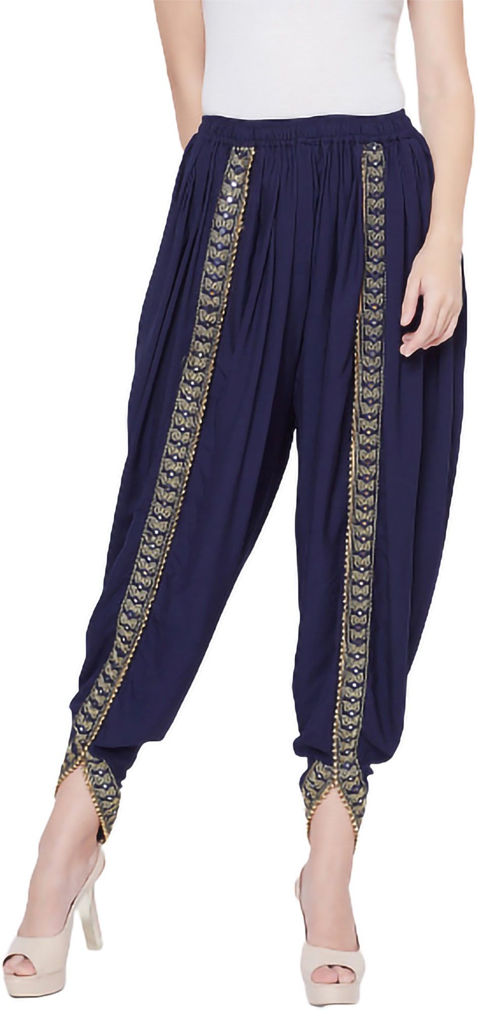 Cut Style Clothing Women's Rayon Solid Dhoti Free Size (28 Till 36) Pack of 1 Self Design Women Dhoti