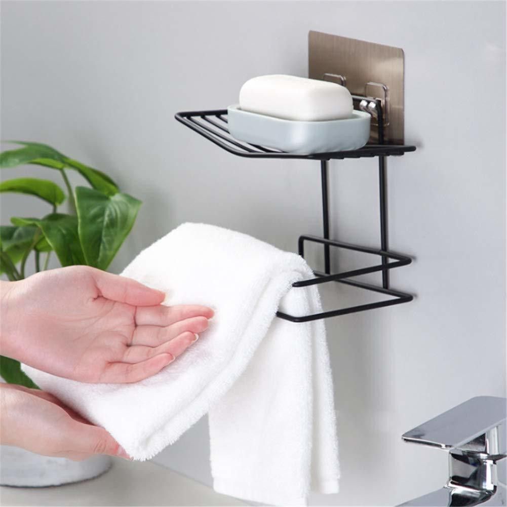 Toilet Paper Holder Shelf Tissue Roll Towel Storage Rack Adhesive Mobile Phone Cast Iron Toilet Paper Holder-image-11