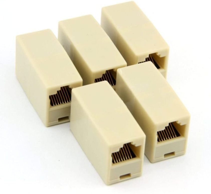 Sadow Pack of 5 RJ45 Coupler Ethernet Extension, for Cat6/Cat5e/Cat5 Ethernet Cable - Network Cable Coupler Female to Female Wireless Ethernet Lan Adapter compatible with Windows-image-31