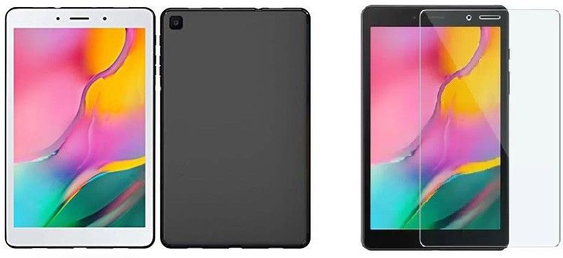 Screen Guard & Protector Applicator Accessory Combo for Tab Glass & Back cover for Samsung Galaxy Tab A 8.0 T290,T295,T297 (2019)-image-1