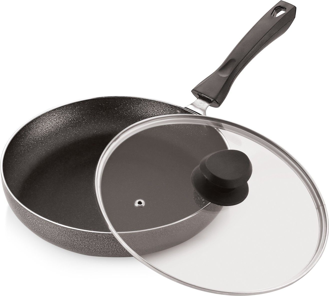 ® Pro 240cm Non-Stick Cookware Frying Pan With Outer Hard-Stone Coating Fry Pan 24 cm diameter with Lid 1.5 L capacity-image-16