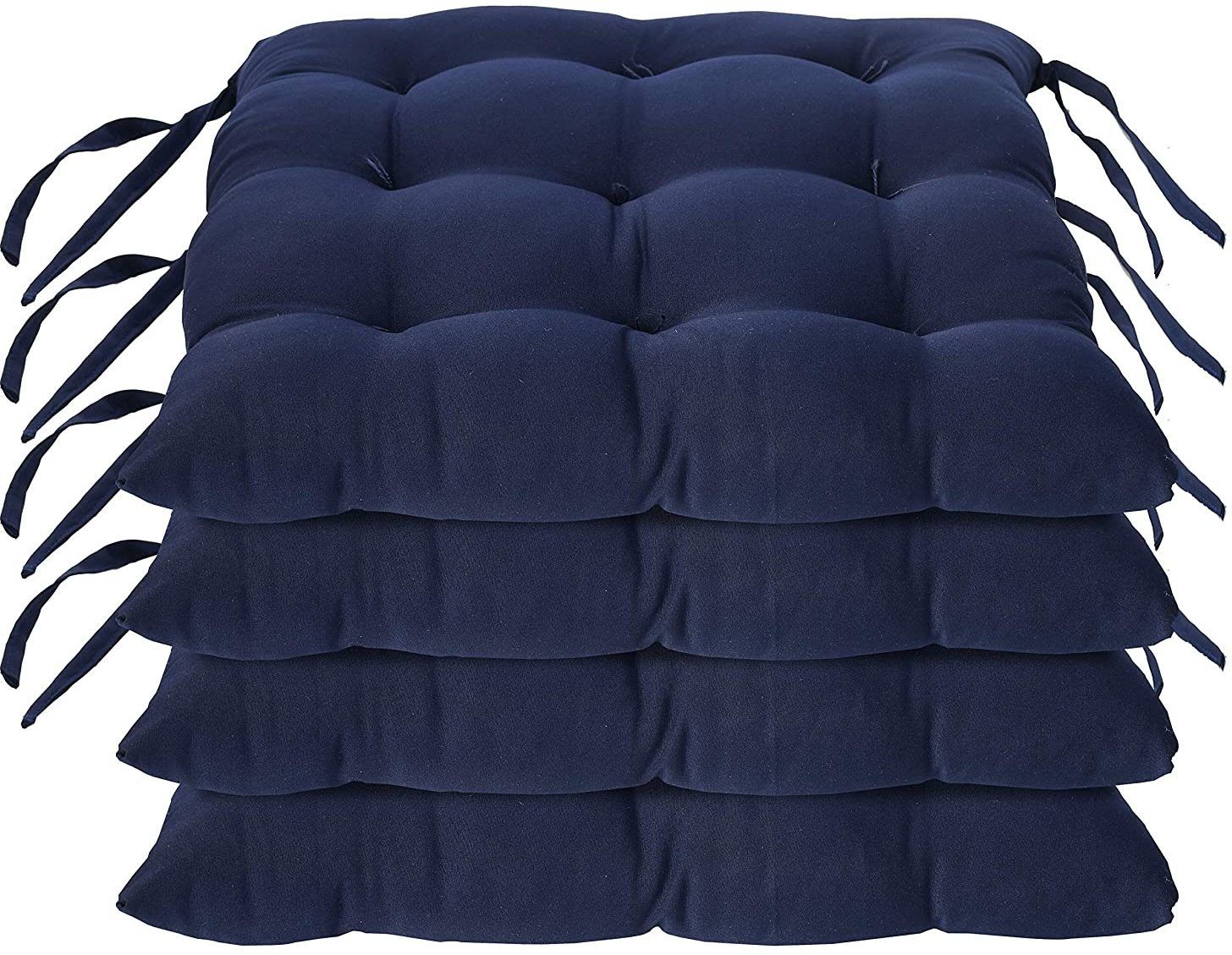 Microfibre Solid Chair Pad Pack of 4-image-30