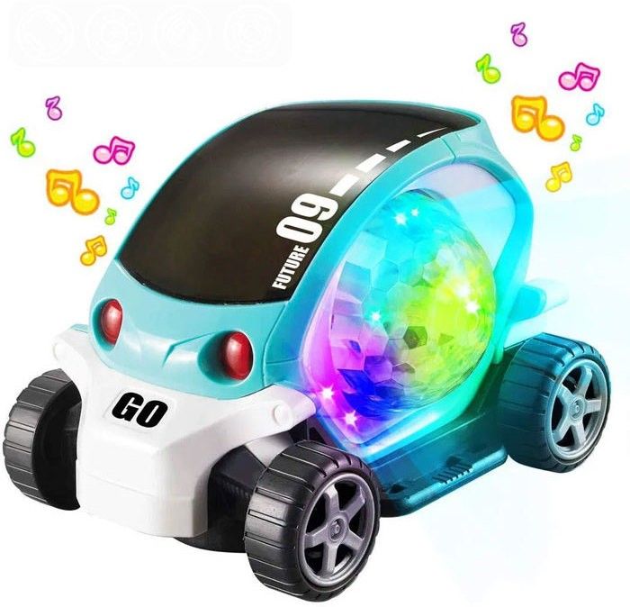 3D Lighting /Musical/Dancing/Stunt 09 Future Car Rotate 360° With Multicolor led Flashing Light & Music Learning Toy/educational Toy Baby Gift-image-20