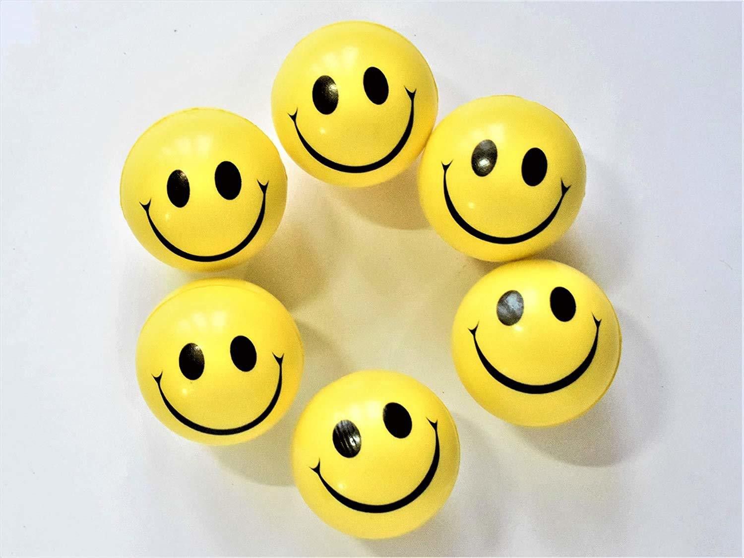 Soft Foam Sponge Balls with smily Light Weight --Pack of 6ds- 18 cm