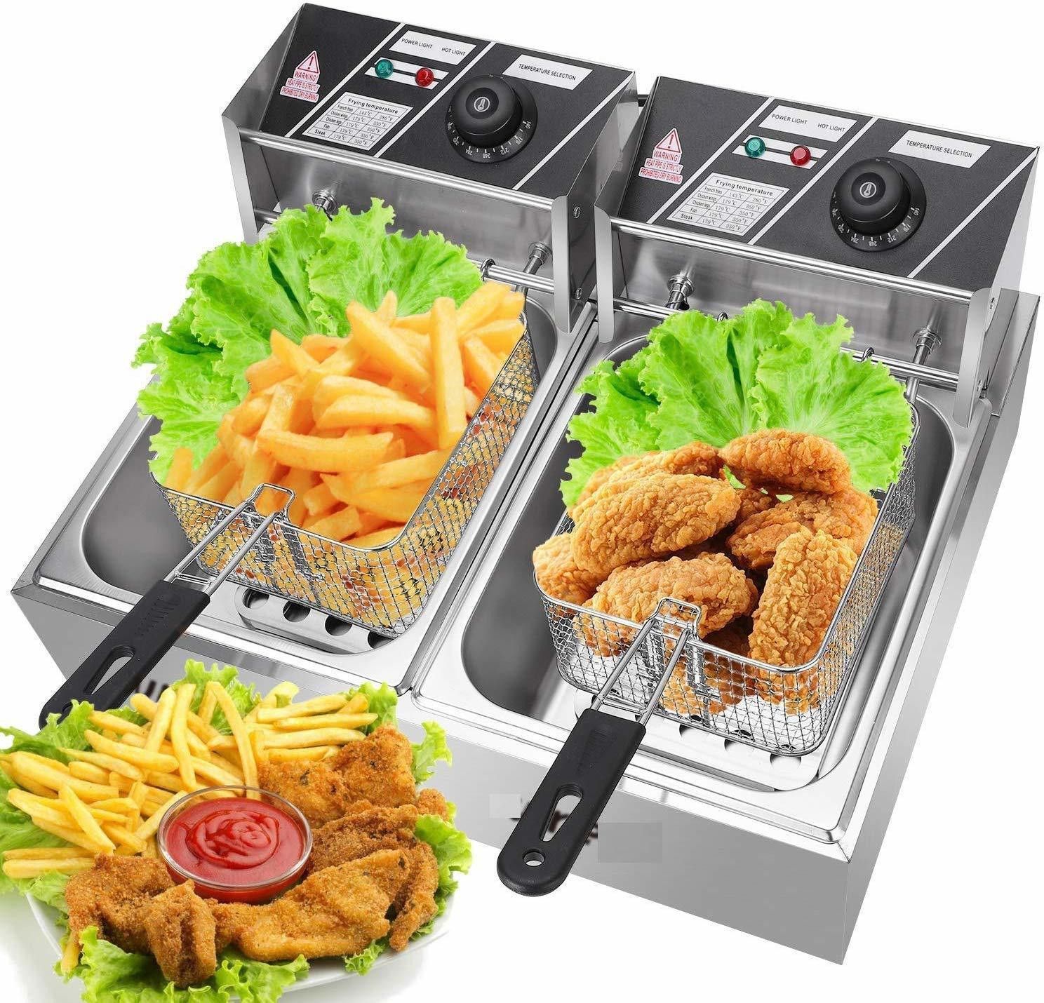 kiing deep fryer double tank 12 L Electric Deep Fryer-picture-6