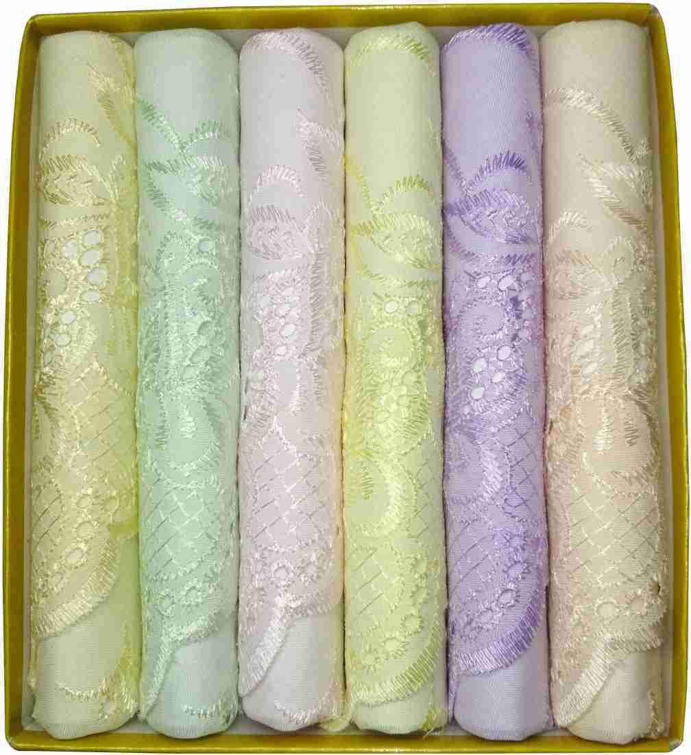 pawan_co Women Handkerchief /handkerchief for women combo/Women's Cotton Handkerchief 26cms x 26cms (Pack Of 6) ["Multicolor"] Handkerchief