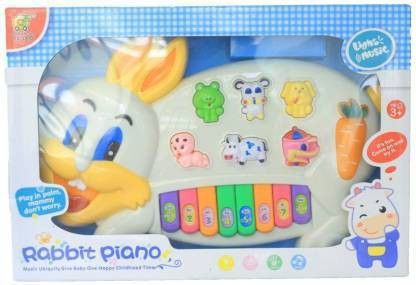 haulsale Rabbit Musical Piano|3 Modes Animal Sounds,Flashing Lights&Wonderful Music336-picture-14