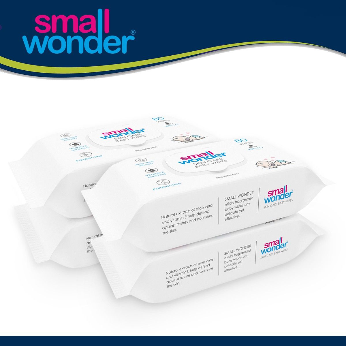 small wonder Skin Care Baby Wipes with Aloe Vera and Vitamin E-picture-43