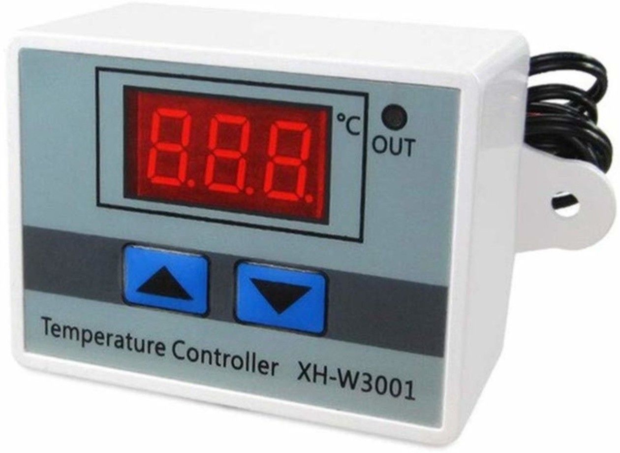 YOURBOT DIGITAL THERMOSTAT W3001 Digital LED Temperature Controller 220V AC 10A Thermostat Control Probe, Incubator Temperature Controller pack of 2. Multipurpose Controller