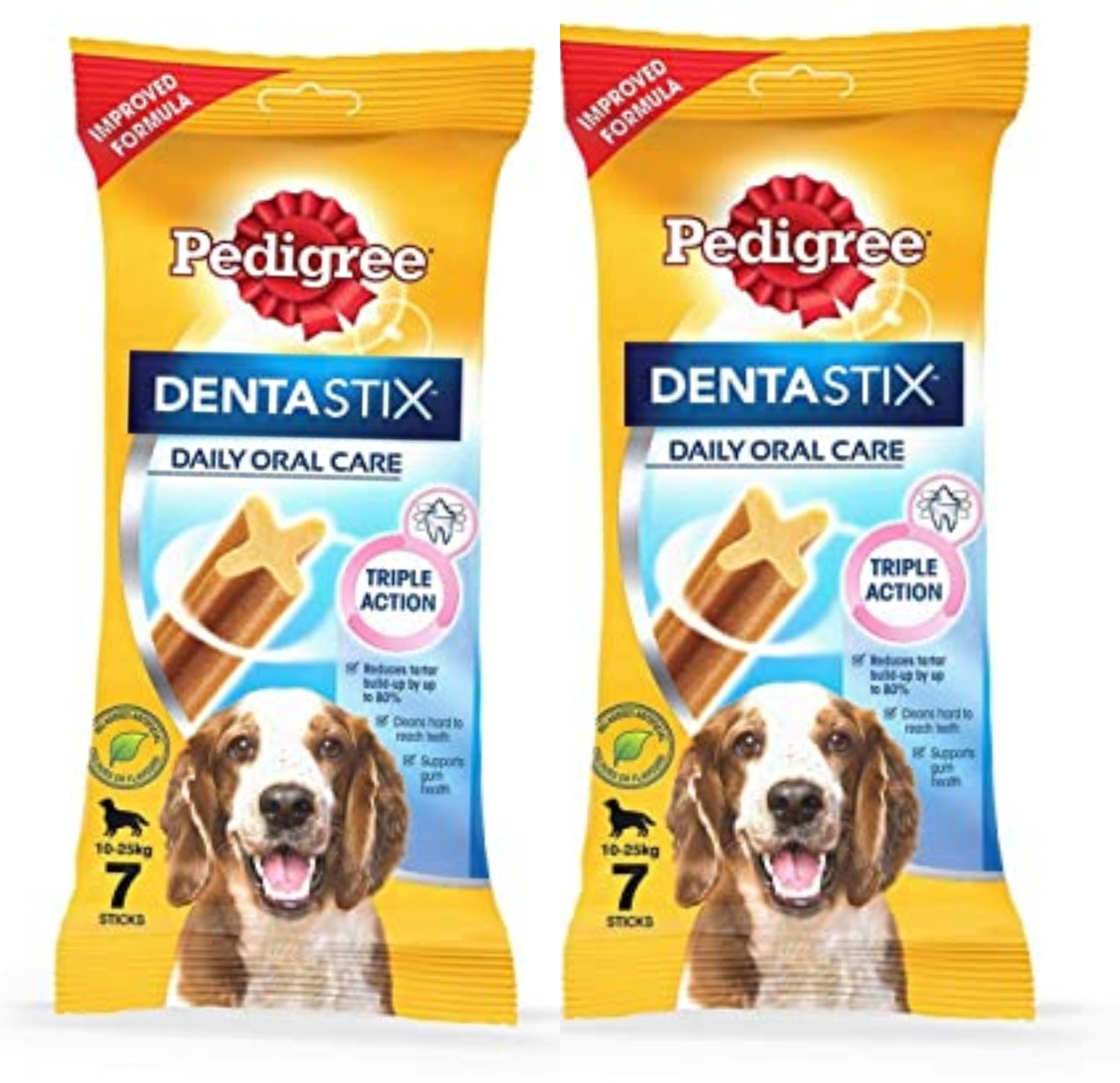 pedigree DENTASTIX MEDIUM Daily Oral Care Treats for Dog, Medium Breed (10-25KG) Weekly Pack 7 Sticks ( Pack of 2), 14 Sticks Dog Treat-picture-47