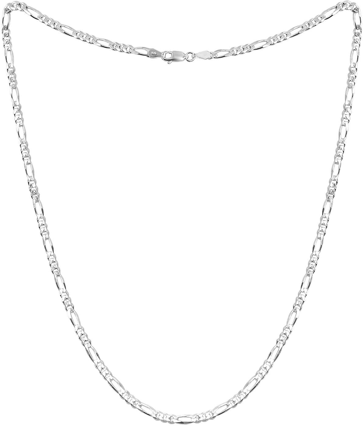 FASHION 92.50 ORIGNAL CHAIN FLAT FIGRO CHAIN LINK CHAIN FOR MEN Silver, Sterling Silver Plated Silver Chain