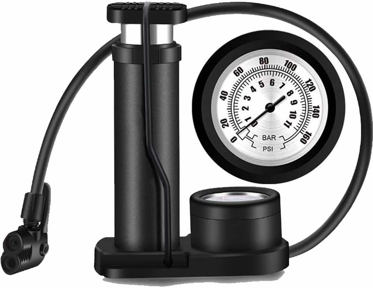 Mini Activated Foot Floor Air Pump with Pressure Gauge For Multipurpose Use Bicycle, Inflatable Furniture, Motorcycle, Volleyball Pump, Football Pump, Car, Bicycle Pump