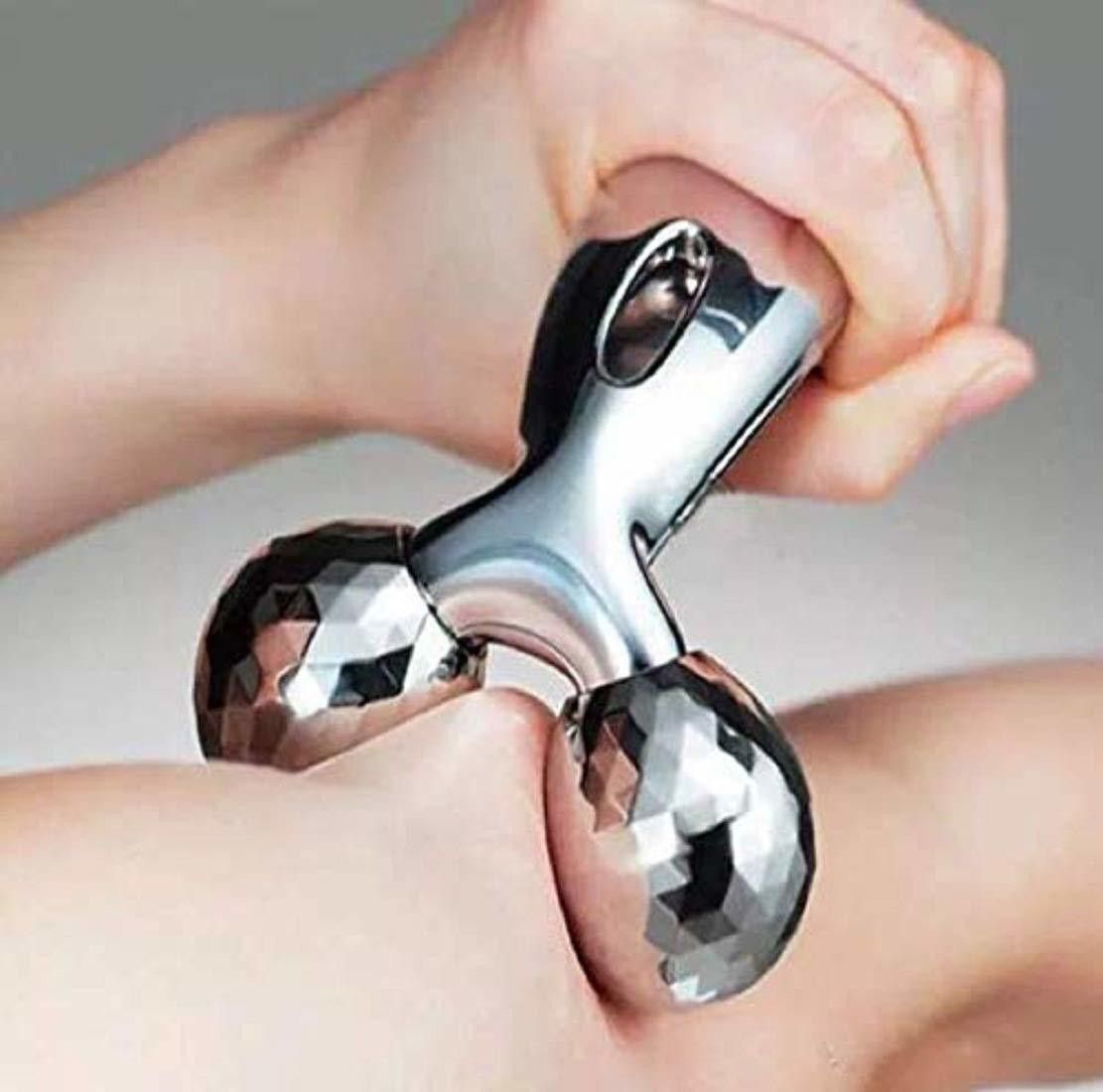 ALPHABITA 3d Massager 3D Y Shape Facial Massage Roller Face Slimming Massager (Silver) Massager Massager-image-43