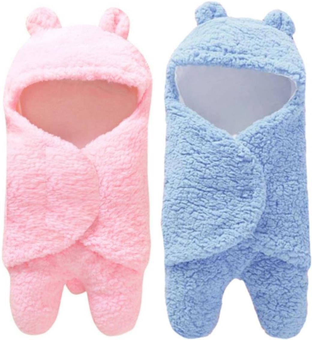 brandonn Solid Single Hooded Baby Blanket for Mild Winter-picture-10