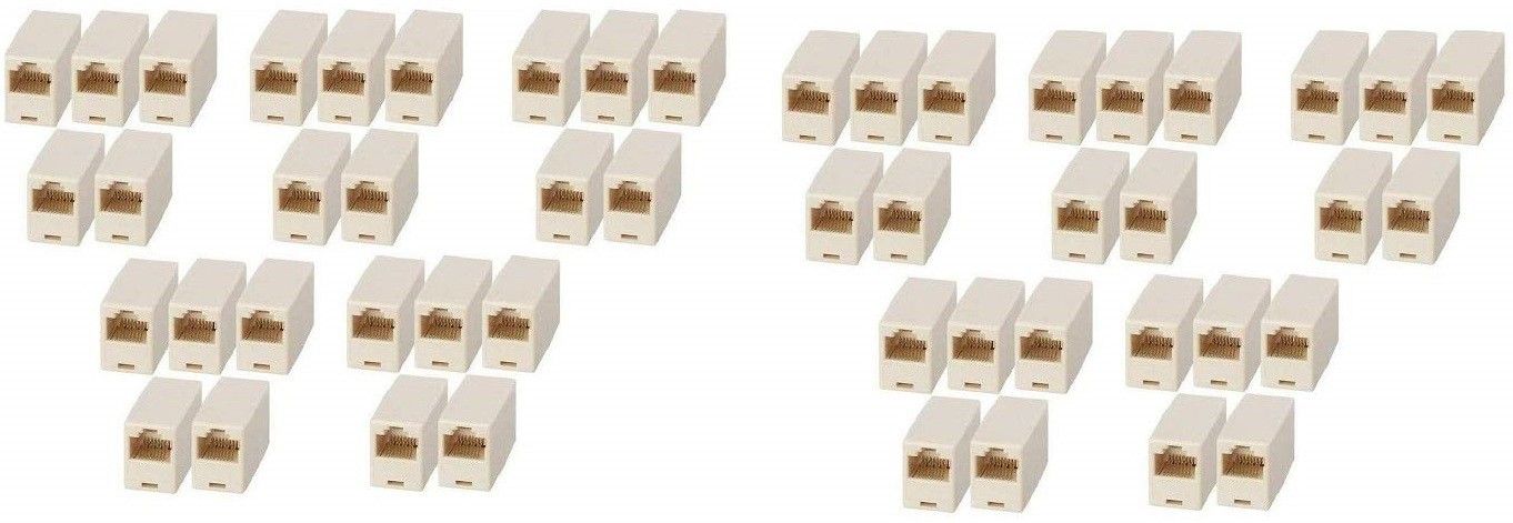 Sadow Pack of 50 RJ45 Connector |LAN Connector | RJ45 Connector Cover Female to Female Ethernet Coupler LAN Adapter Extender RJ45 Socket Network cat5/Cat5e/cat6/Cat6e Jointer Lan Adapter-image-44
